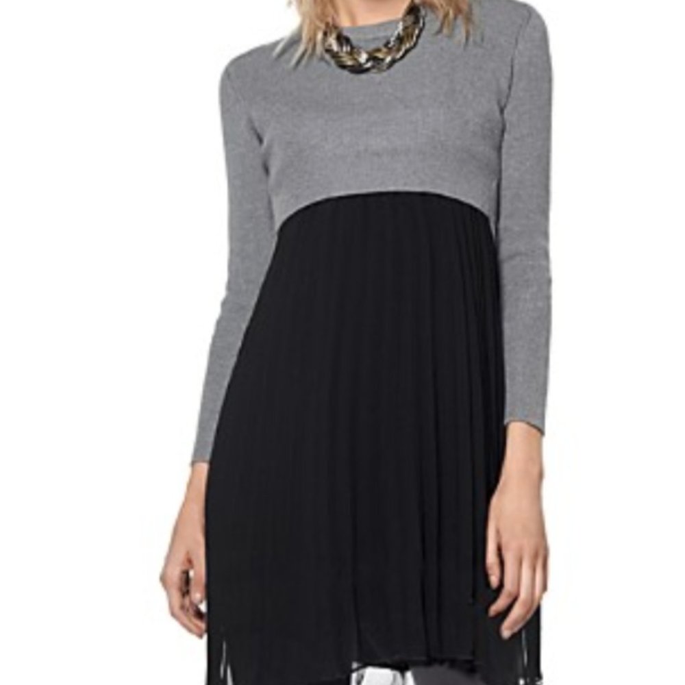 Gracia mixed media grey dress